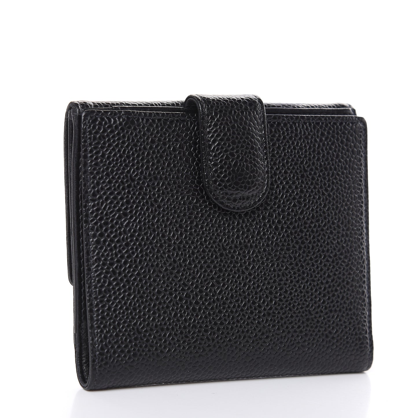 Caviar Timeless CC Compact French Wallet Black