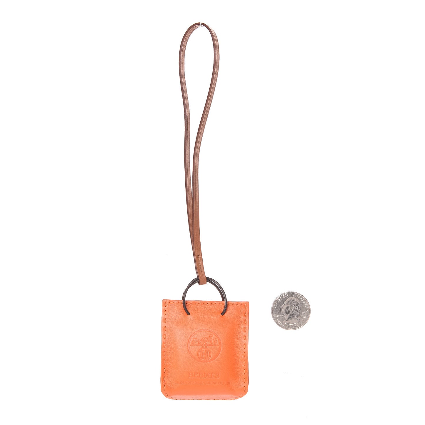 Milo Lambskin Swift Shopping Bag Charm Feu Gold