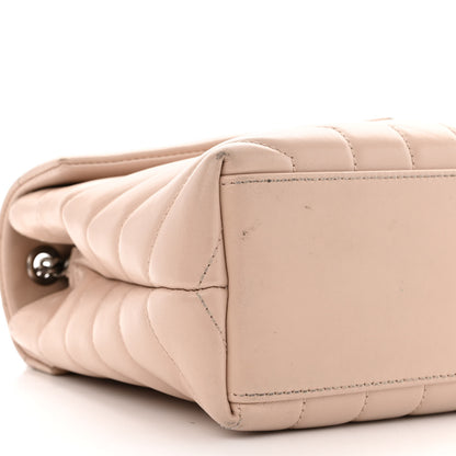 Saint Laurent Calfskin Y Quilted Monogram Small Loulou Chain Satchel Marble Pink 9 of 18
