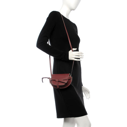 Loewe Calfskin Mini Gate Crossbody Bag Wine 2 of 8