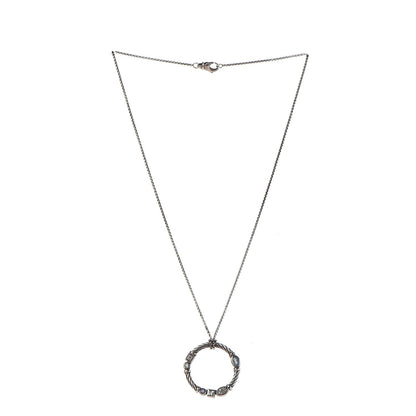 David Yurman Sterling Silver Diamond Blue Topaz Hampton Blue Topaz Iolite Confetti Pendant Necklace 3 of 6