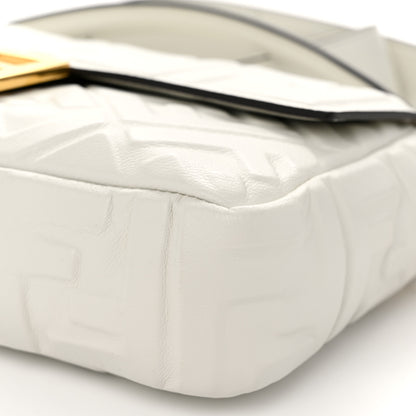 Fendi Nappa FF 1974 Embossed Baguette White 10 of 10