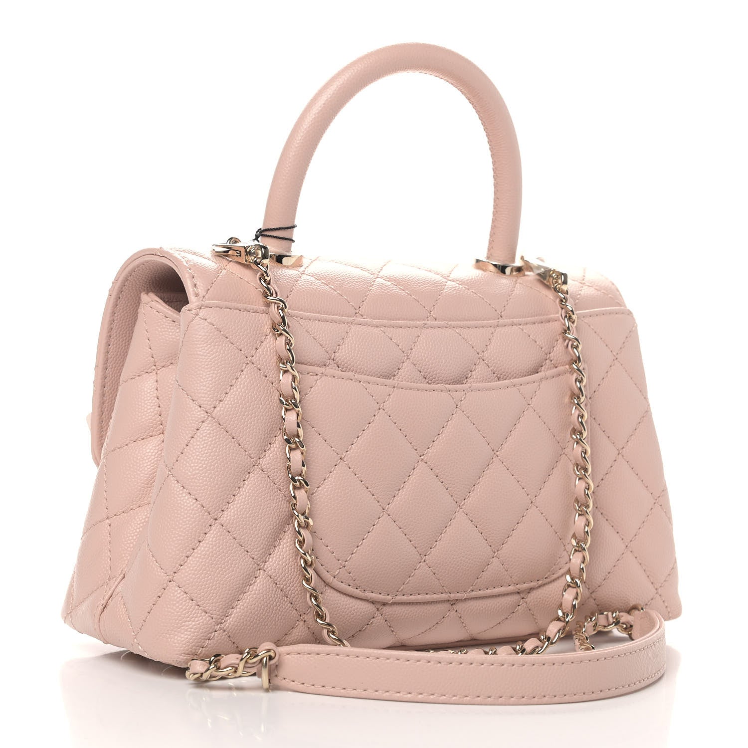 Chanel Caviar Quilted Mini Coco Handle Flap Light Pink 2 of 4