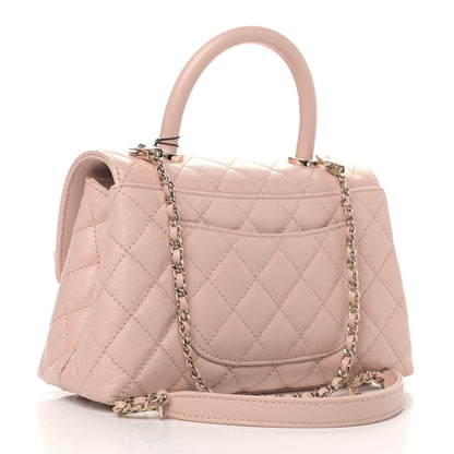 Chanel Caviar Quilted Mini Coco Handle Flap Light Pink 2 of 4