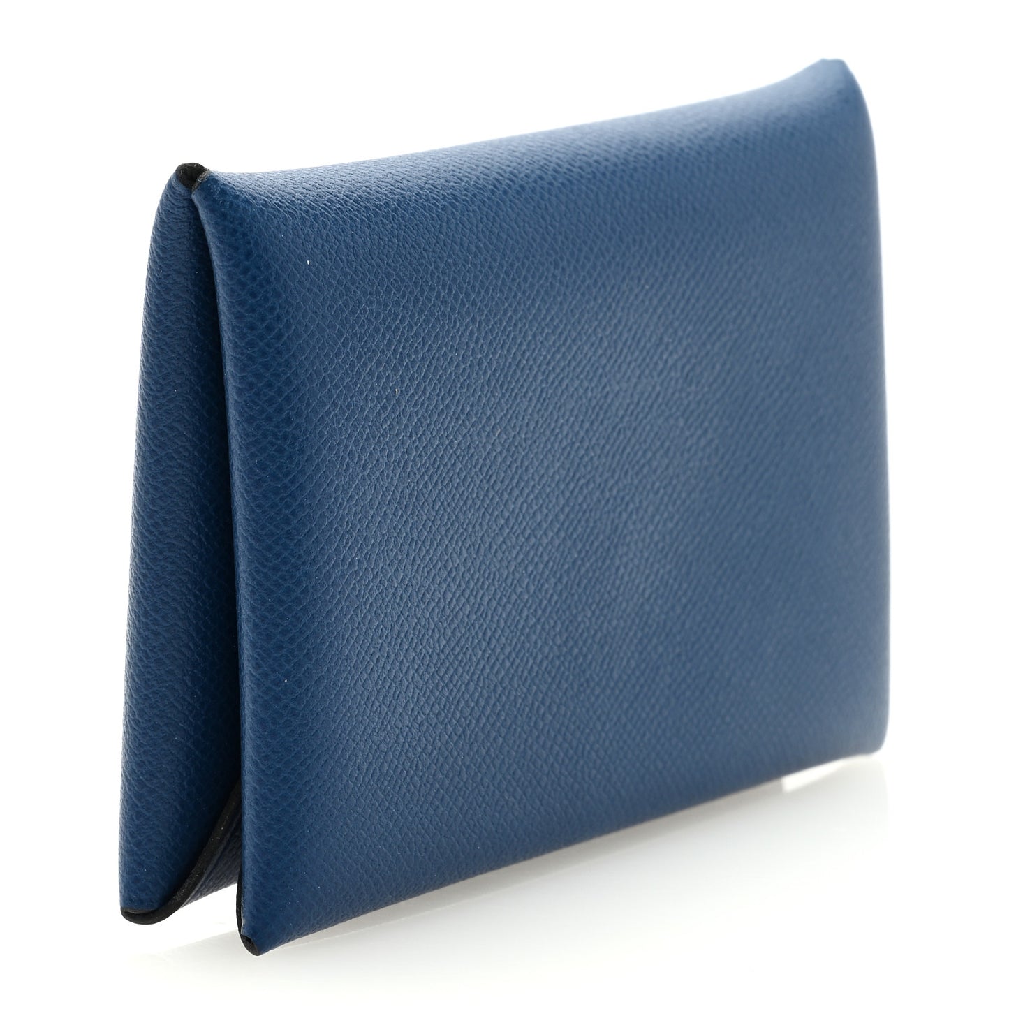 Madame Calfskin Calvi Card Case Deep Bleu