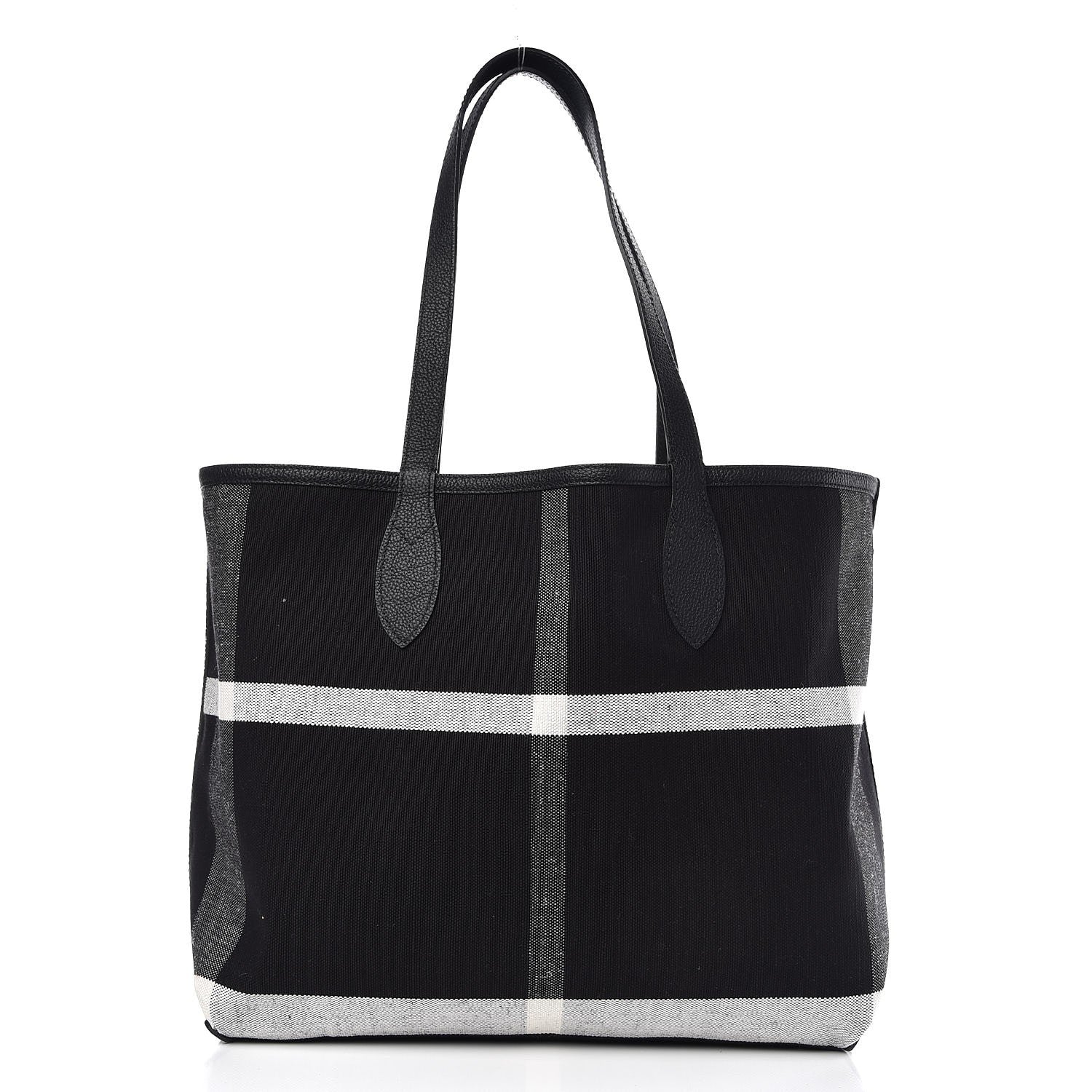 Burberry Coated Canvas Medium Reversible Doodle Tote Black 4 of 8