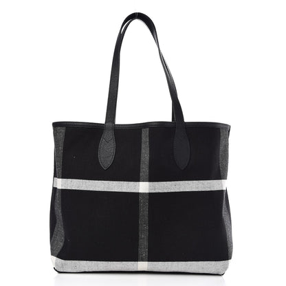 Burberry Coated Canvas Medium Reversible Doodle Tote Black 4 of 8