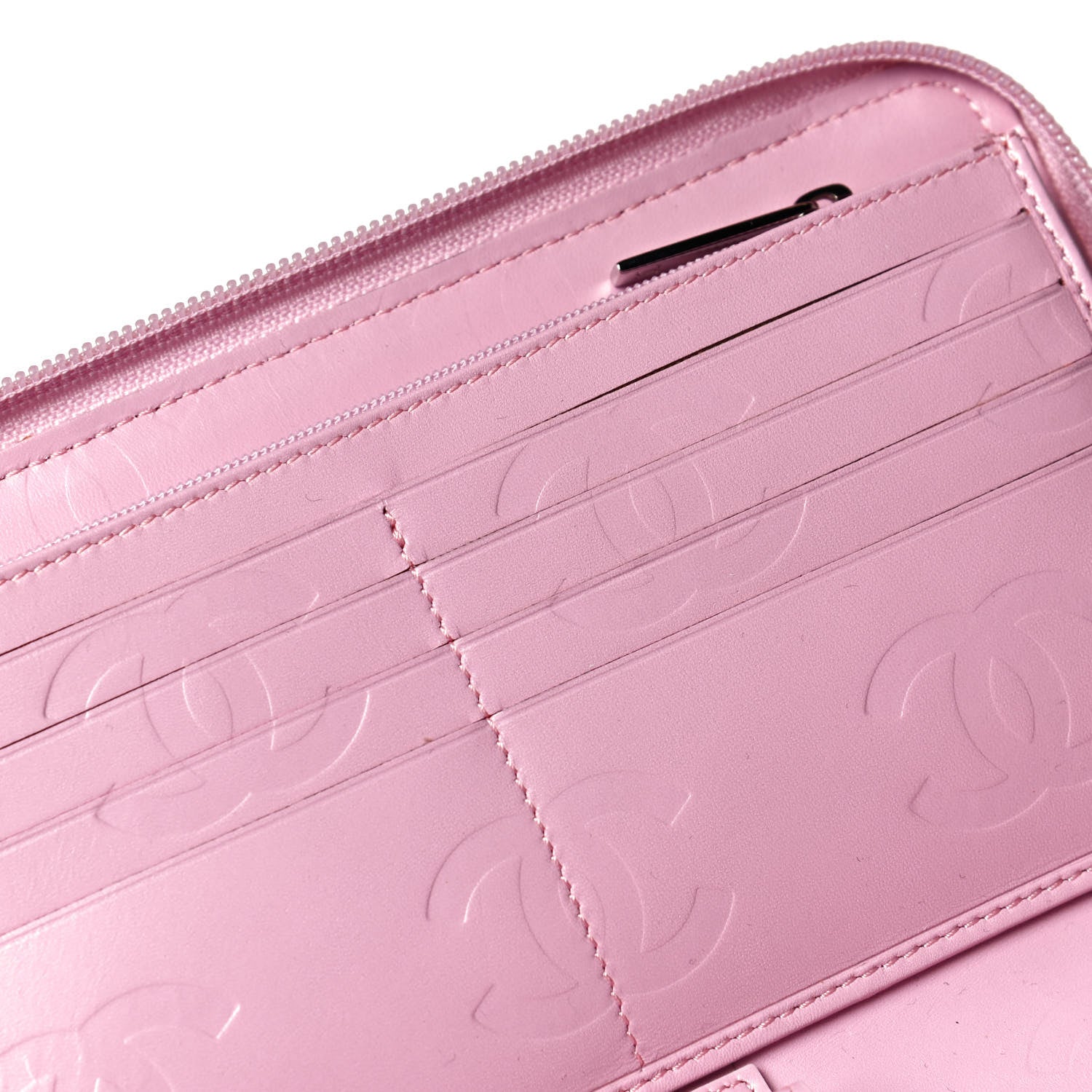 Chanel Calfskin Cambon Zip Around Organizer Wallet Pink 9 of 10