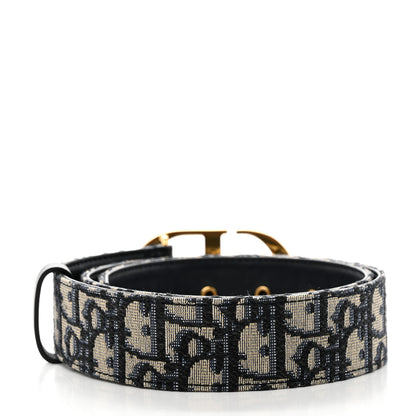 Christian Dior Oblique 30 Montaigne 35mm Belt 75 30 Blue 2 of 7