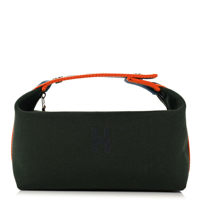 Hermes Canvas Small Bride-A-Brac Pouch Vert Foret 1 of 7