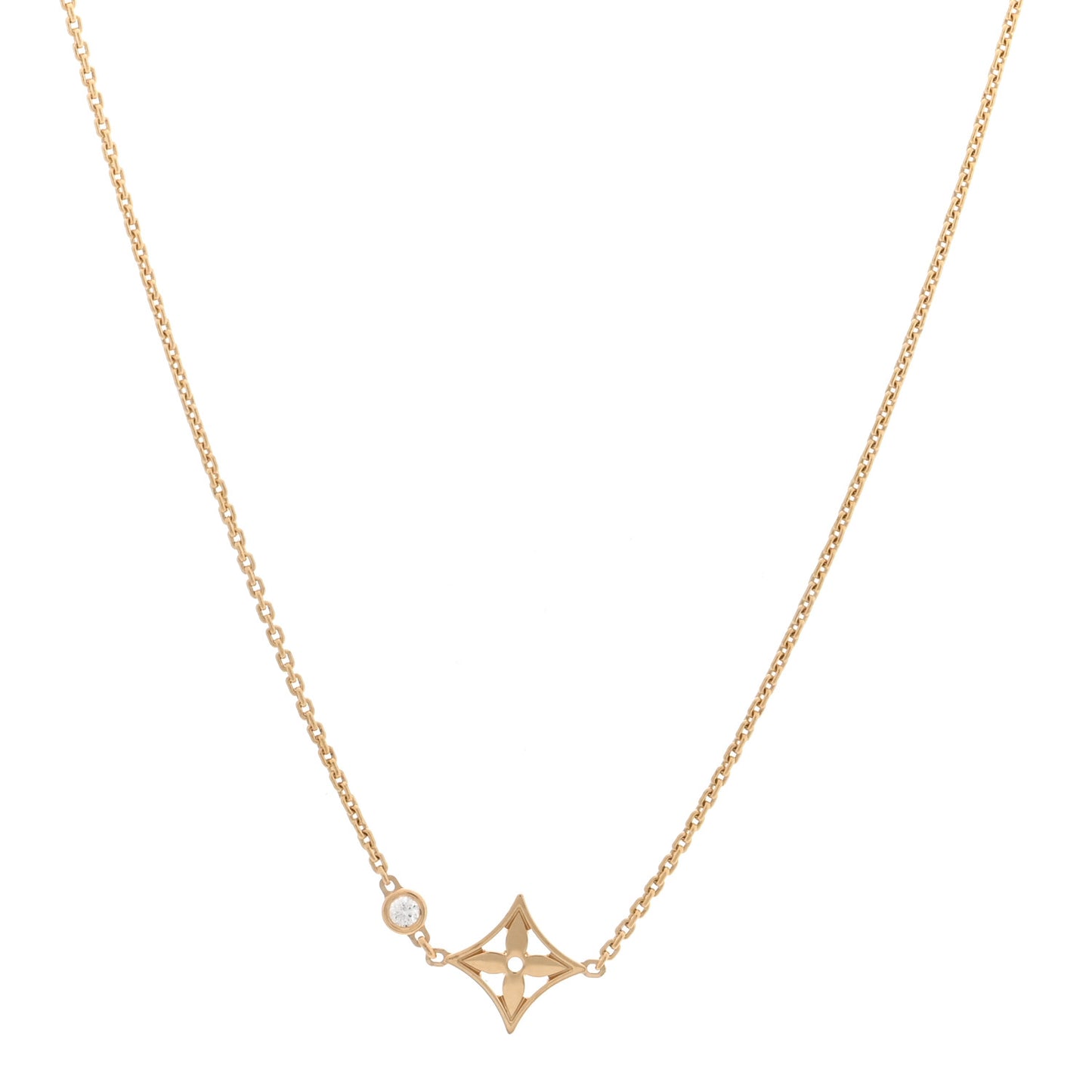 18K Yellow Gold Diamond Idylle Blossom Pendant Necklace