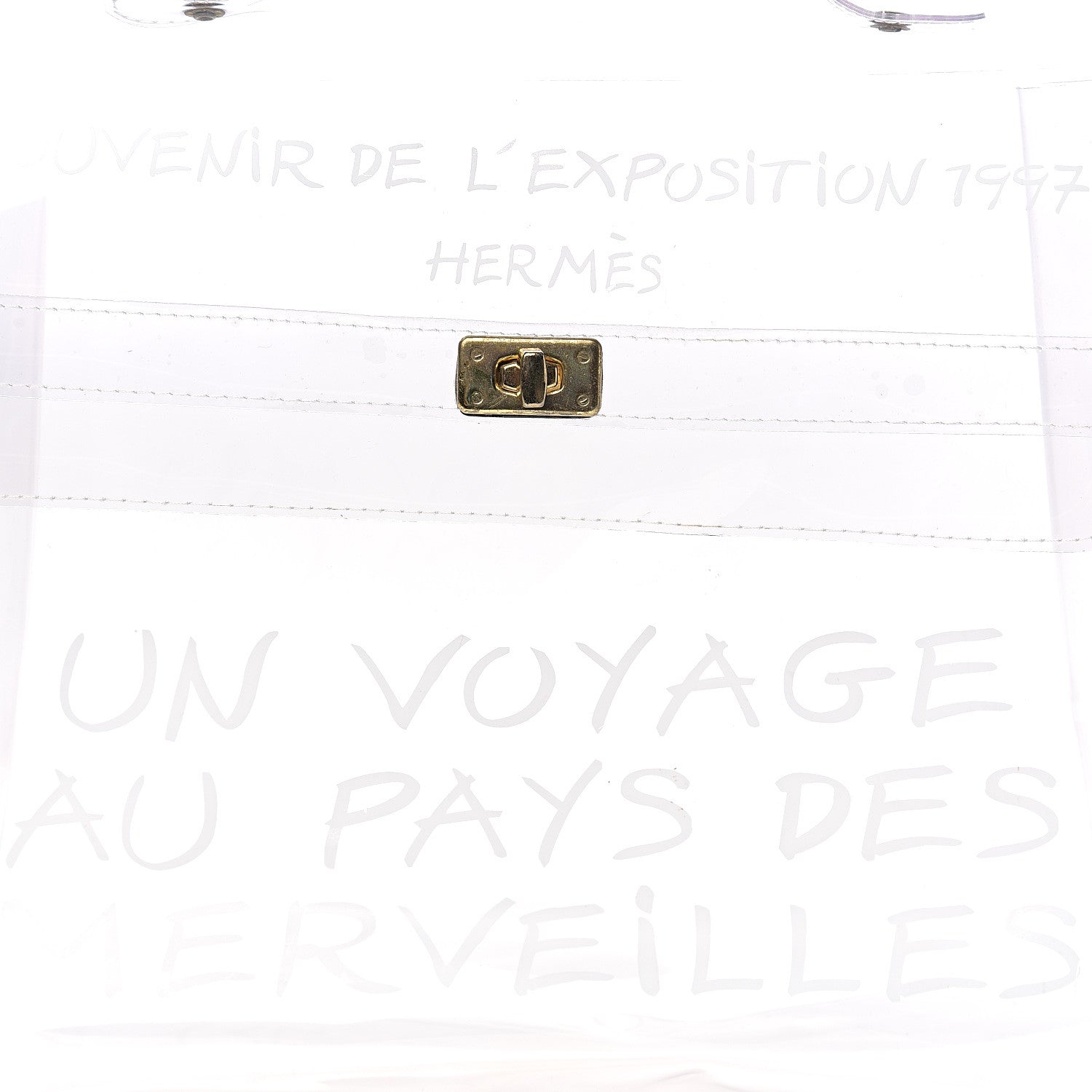 Hermes Vinyl Souvenir De L'Exposition Kelly Transparent 7 of 11