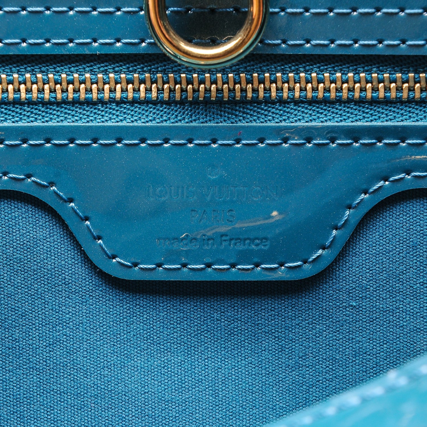 Louis Vuitton Vernis Wilshire PM Blue Galactic 6 of 6