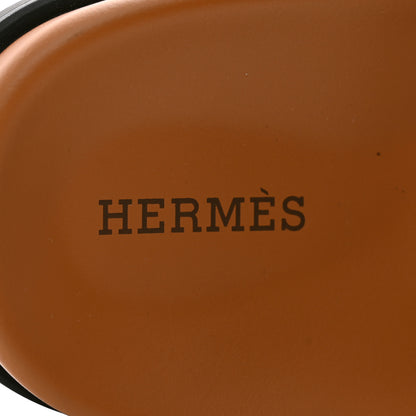 Hermes Denim Calfskin Womens Chypre Sandals 39 Bleu Clair Naturel 7 of 10