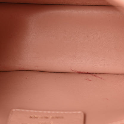 Christian Dior Grained Calfskin Cannage Small Caro Bag Rose De Vents 11 of 11