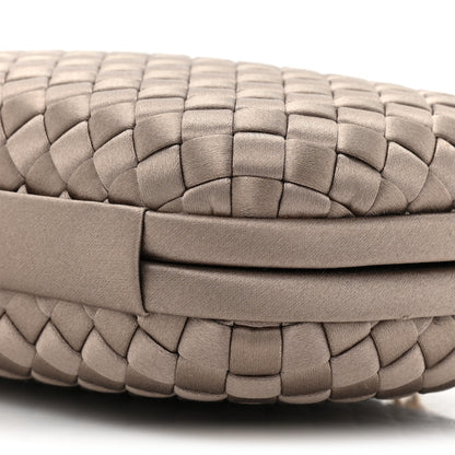 Bottega Veneta Satin Ayers Intrecciato Chain Knot Clutch 7 of 8