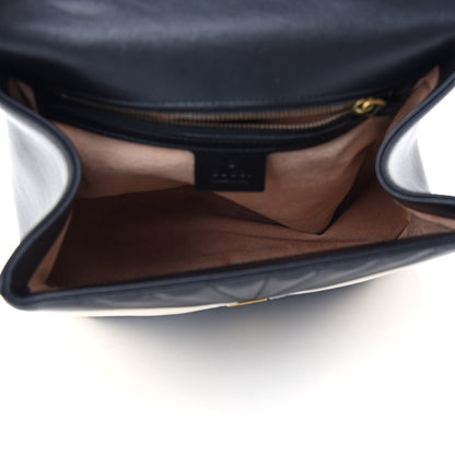 Gucci Calfskin Bamboo Trapuntata Queen Margaret Backpack Mystic White Black 4 of 8
