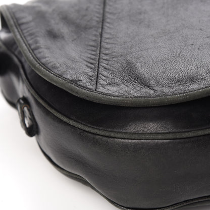 Saint Laurent Lambskin Horn Messenger Bag Black 9 of 17