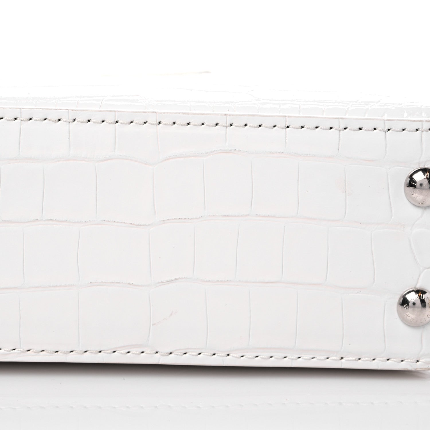 Louis Vuitton Crocodile Mini Capucines White 9 of 13
