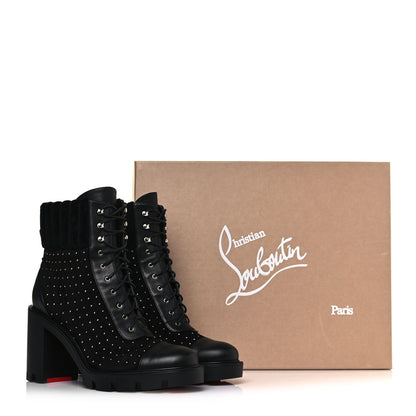 Christian Louboutin Dakita Calfskin 70 Studded Combat Boots 39.5 Black 9 of 9