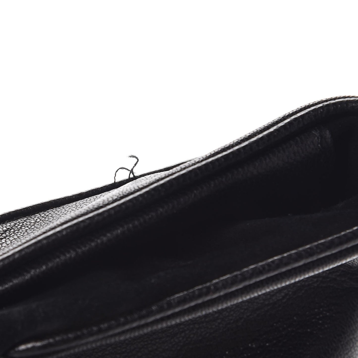 Chevre Monogram Fold Over Clutch Black