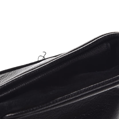 Saint Laurent Chevre Monogram Fold Over Clutch Black 6 of 7