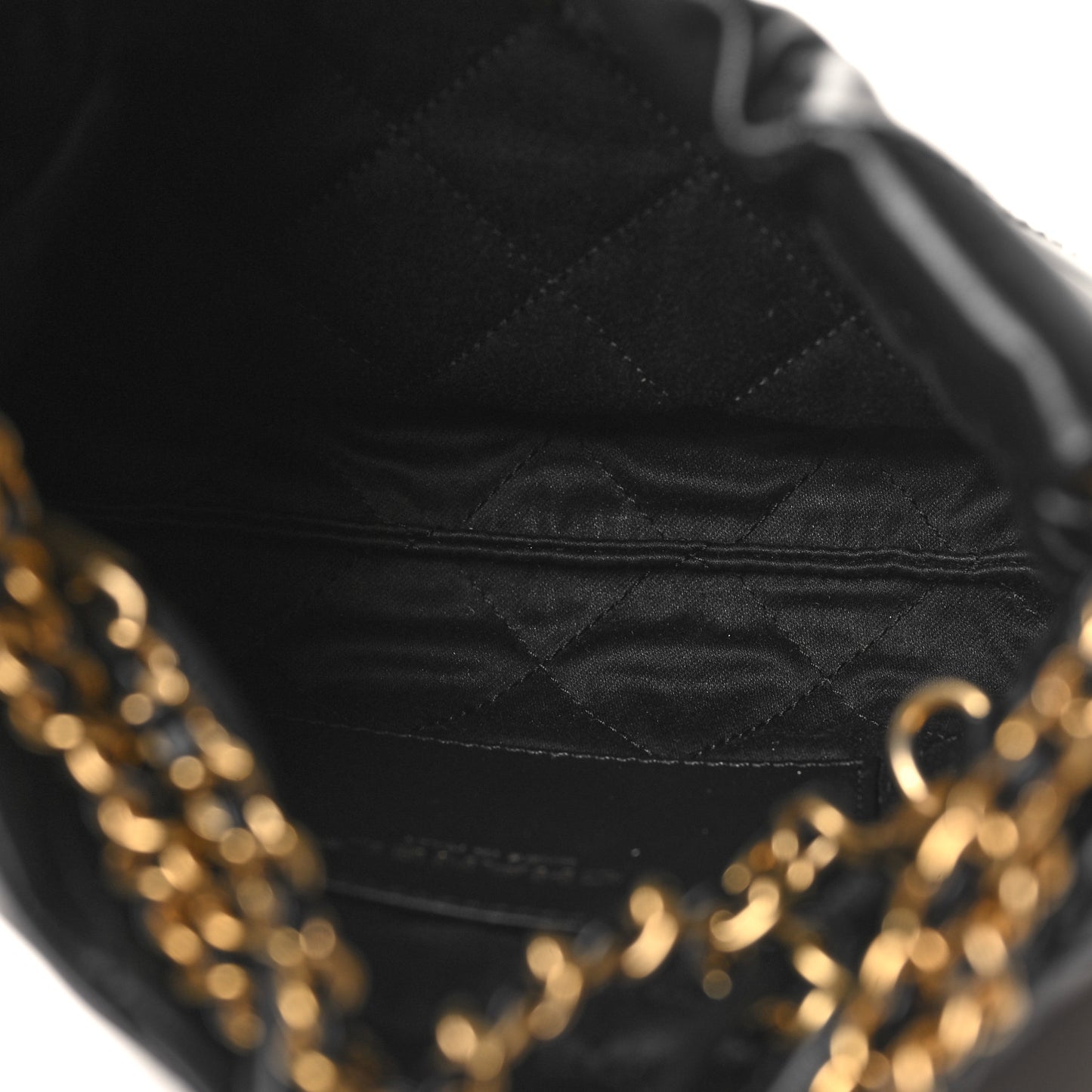 Shiny Calfskin Quilted Mini Chanel 22 Black