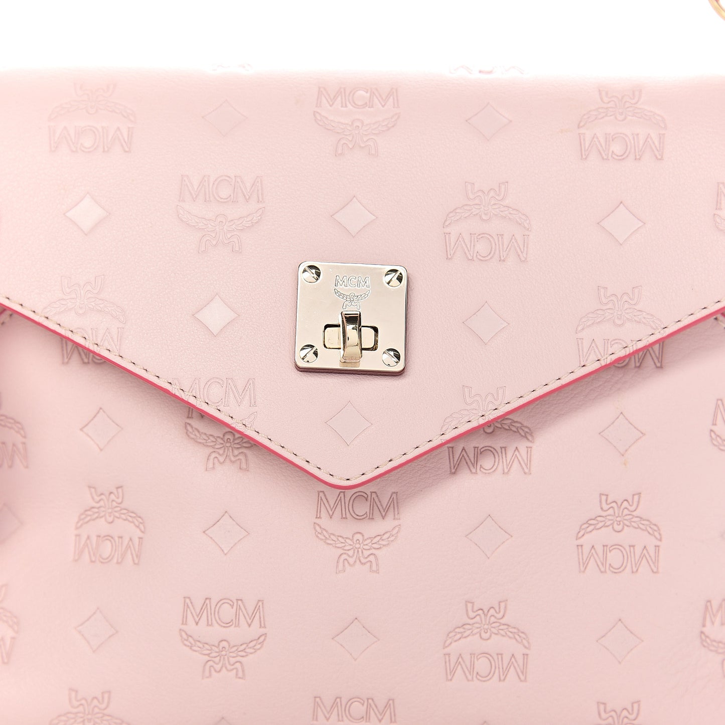 Calfskin Ottomar Essential Flap Shoulder Bag Pink Blush