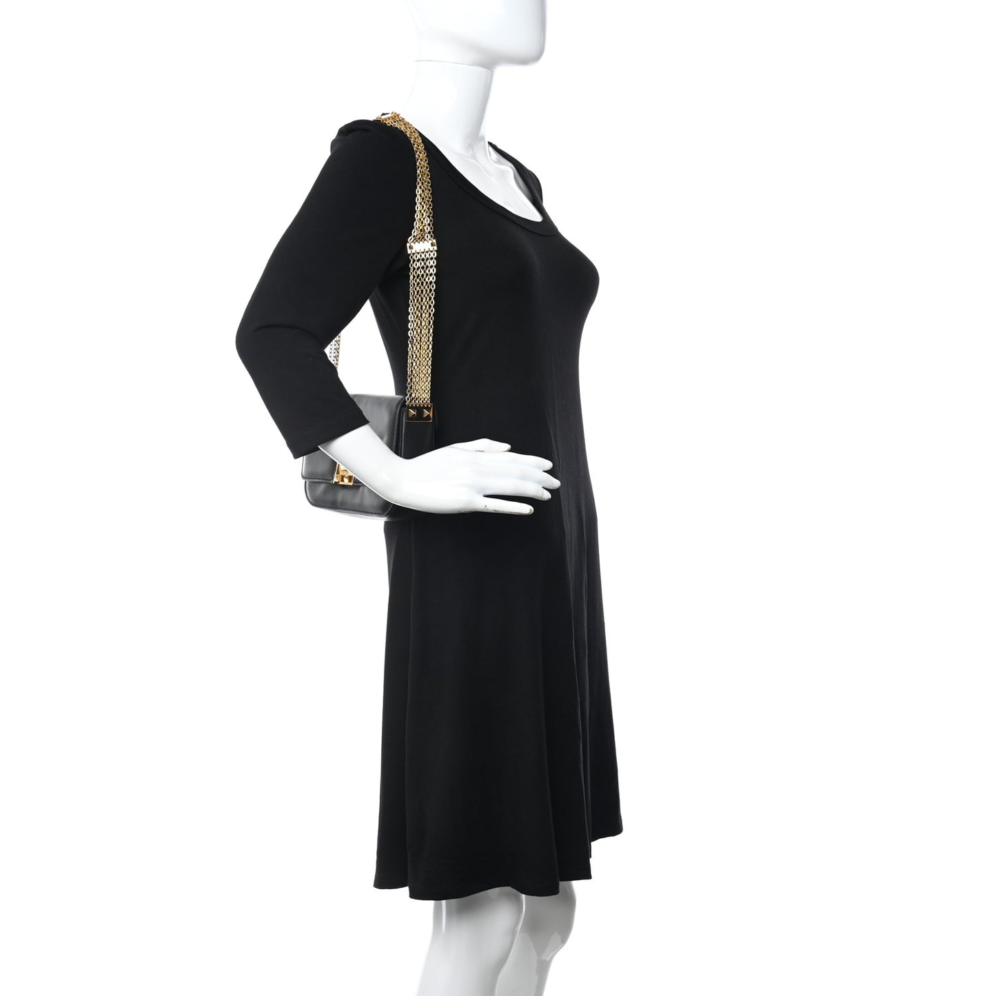 Vitello Multichain Shoulder Bag Black