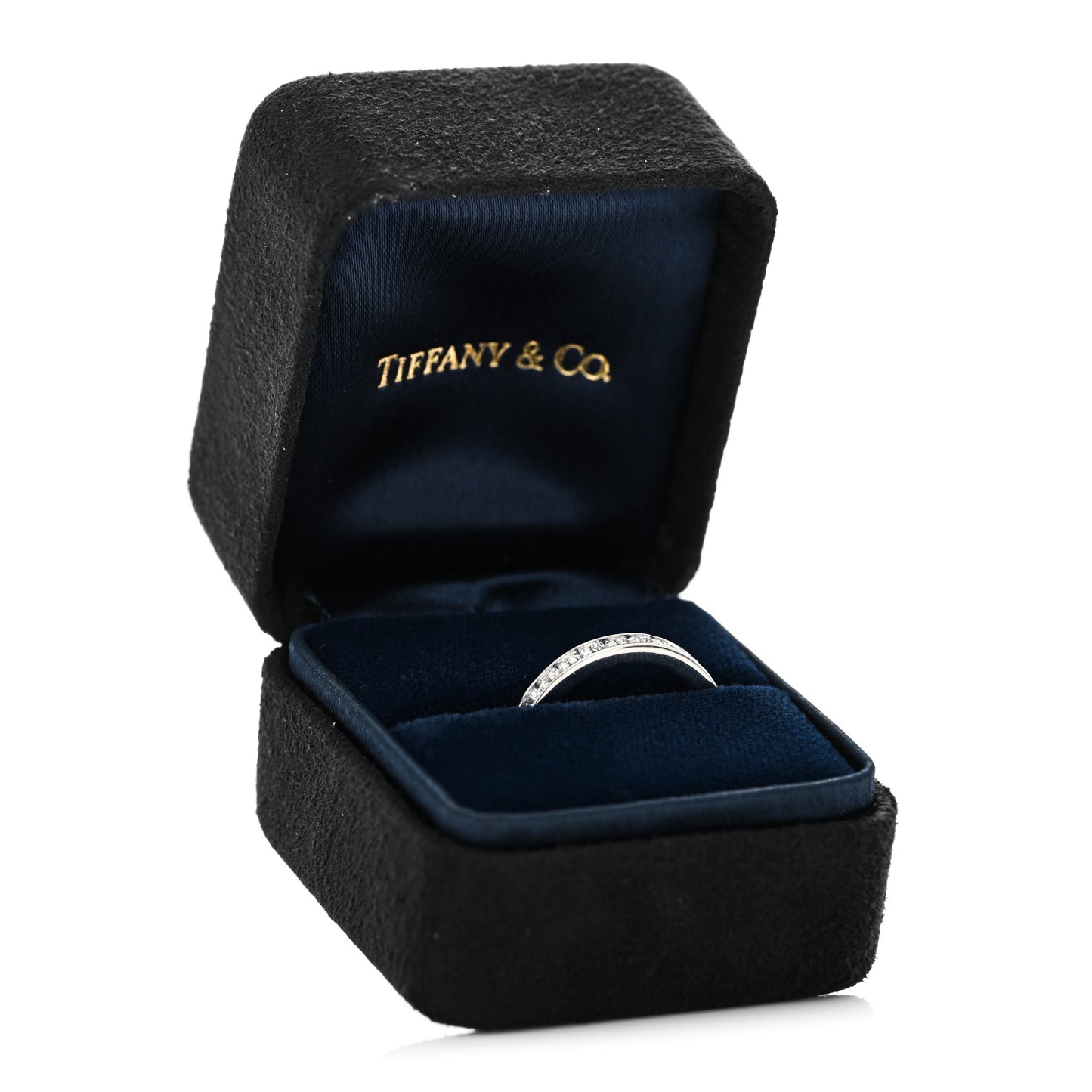 Platinum Diamond .33ctw Half Circle Wedding Band Ring 50 5.5