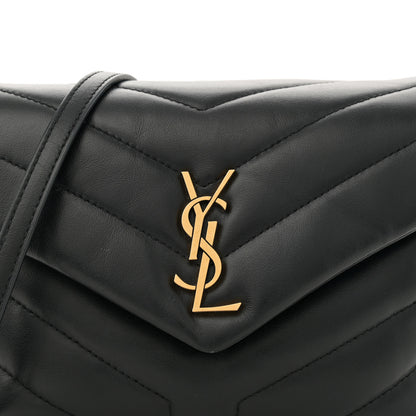 Saint Laurent Calfskin Y Quilted Monogram Toy Loulou Crossbody Bag Black 8 of 12