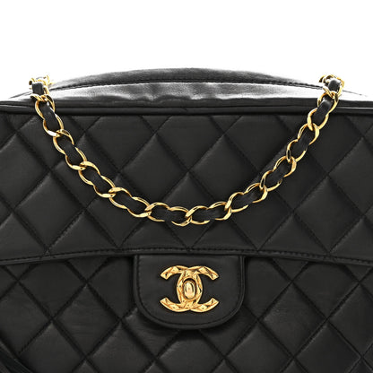 Chanel Lambskin Quilted Flap Camera Tassel Case Black 8 of 14