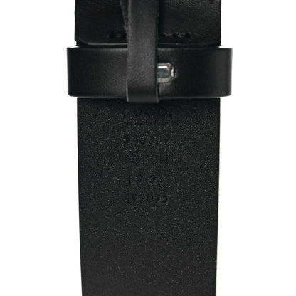 Gucci Selleria Calfskin Mens Interlocking G 37mm Belt 85 34 Black 4 of 7
