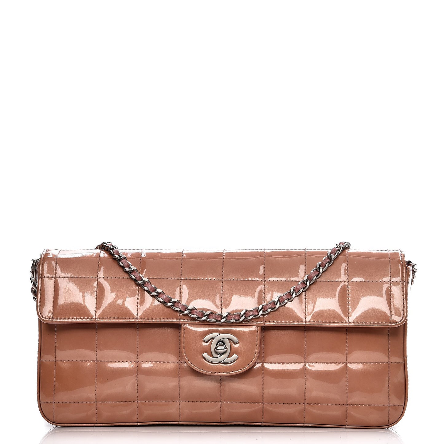 Patent East West Chocolate Bar Flap Pink