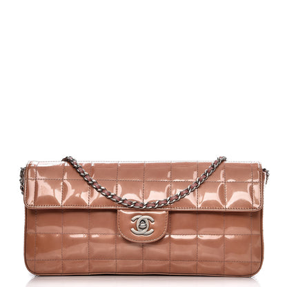 Chanel Patent East West Chocolate Bar Flap Pink 1 of 7