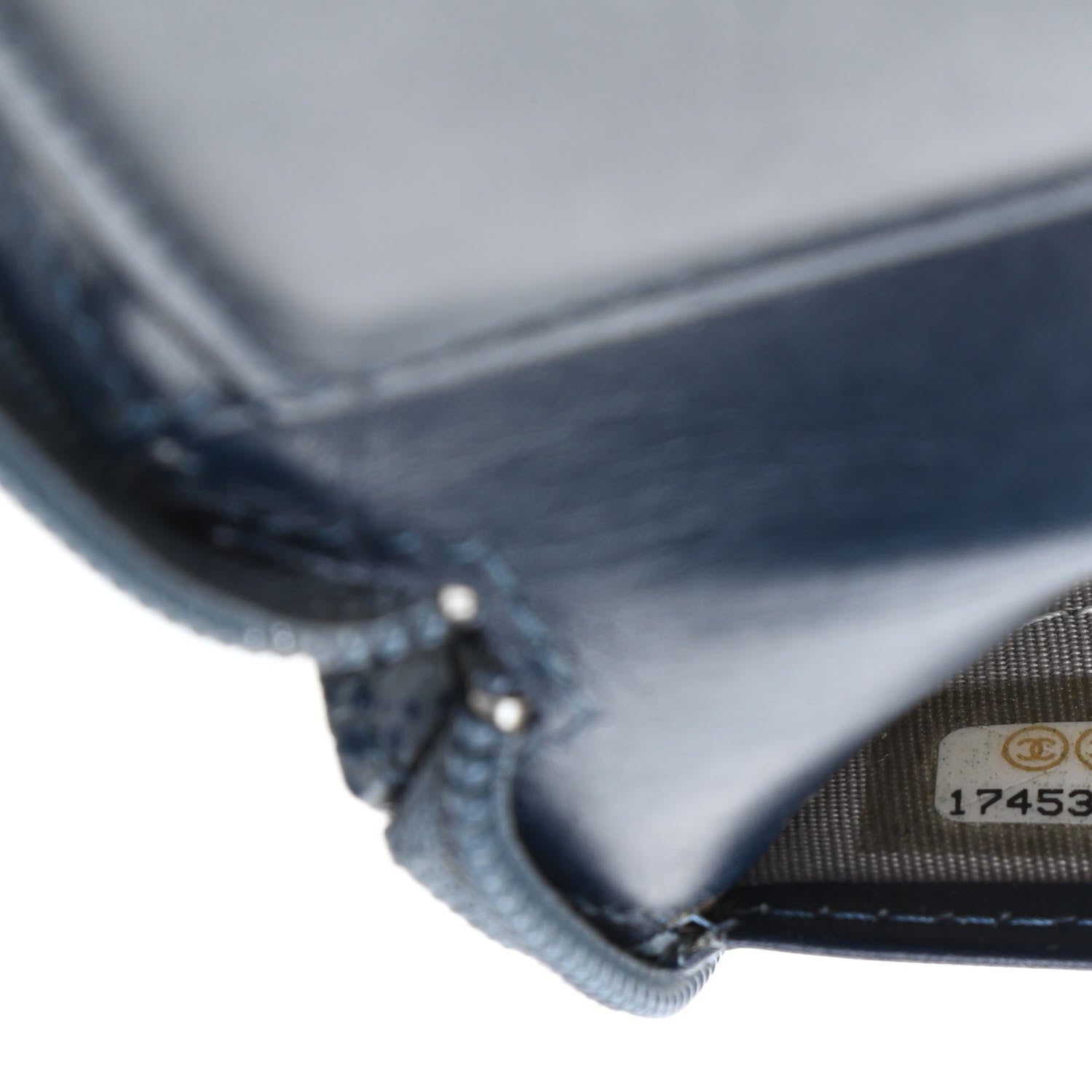 Chanel Caviar Large CC Timeless Zip Around Organizer Wallet Blue 8 of 11