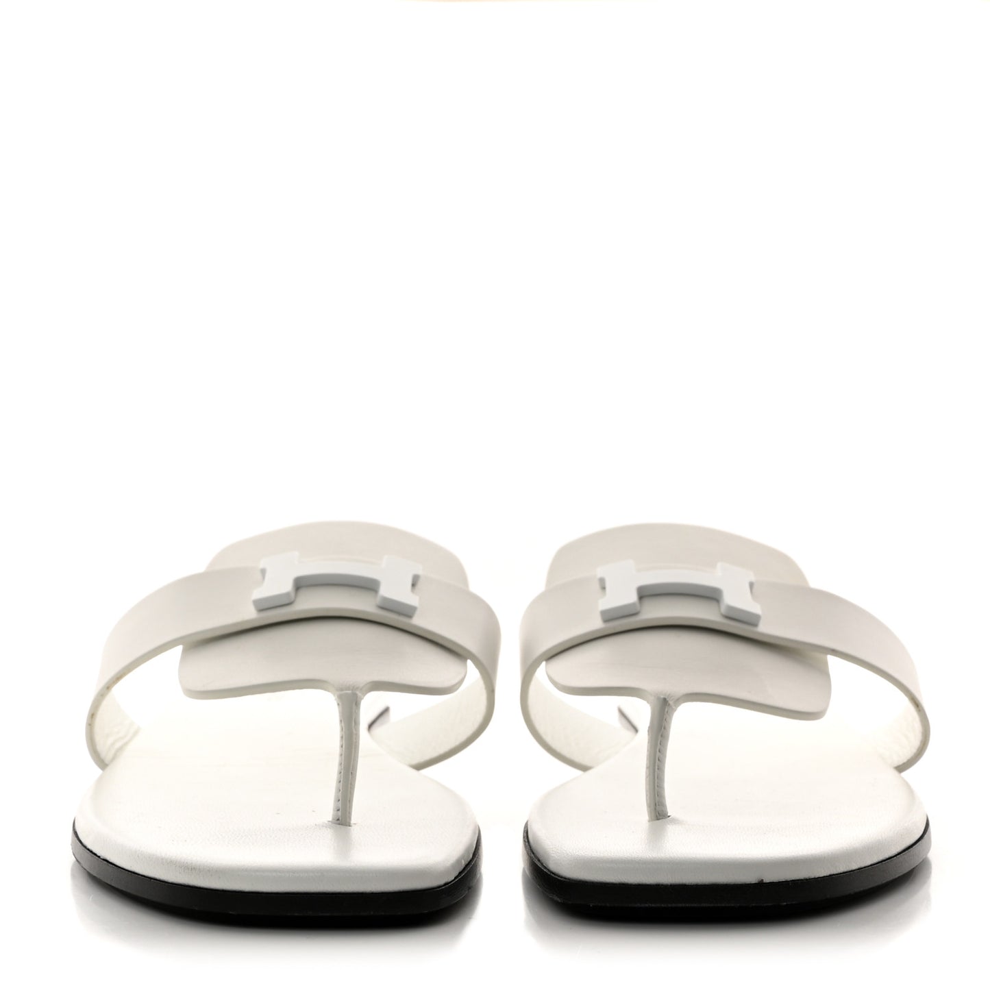 Calfskin Womens Galerie Sandals 38.5 White