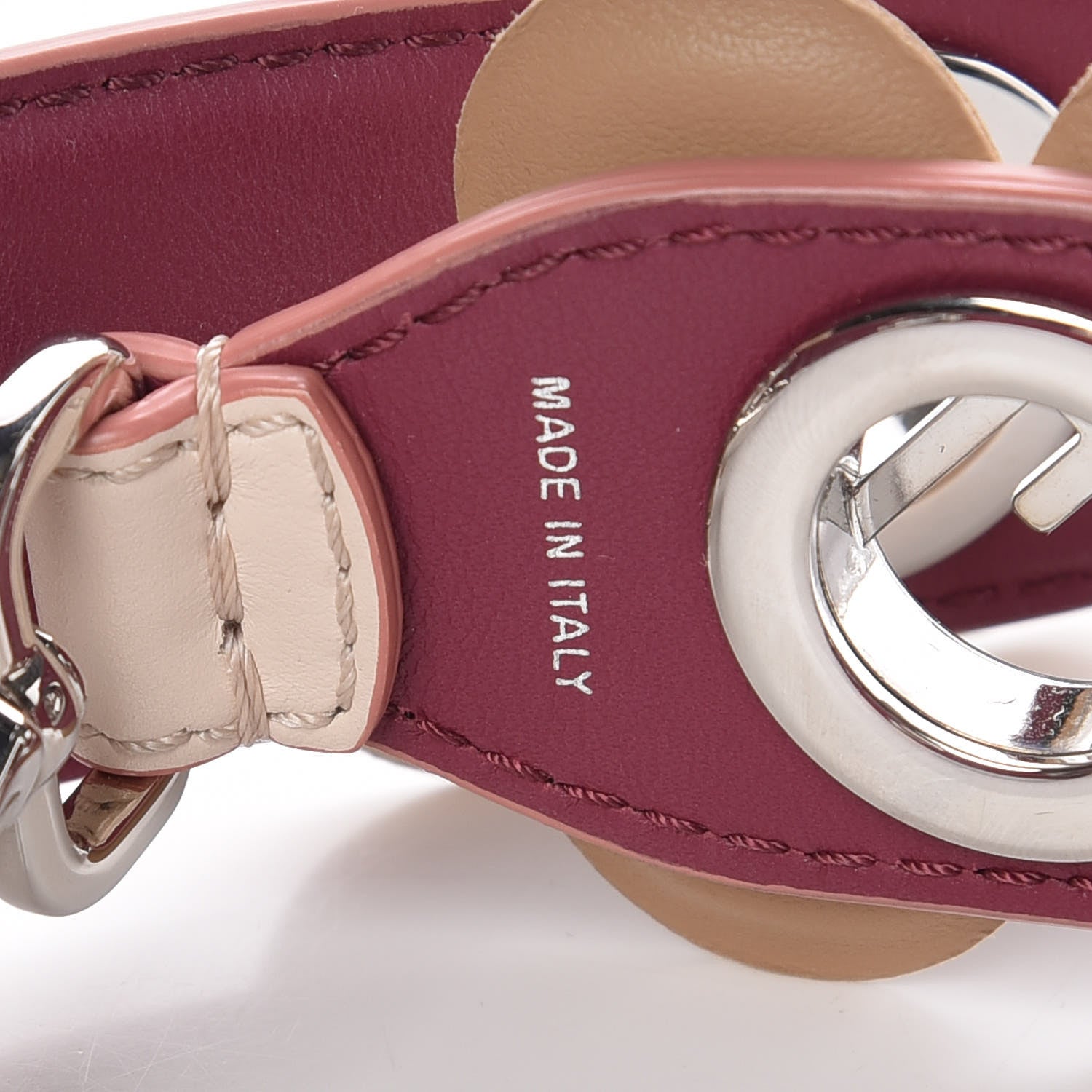 Fendi Calfskin F is Studded Flower Strap You Camelia 5 of 5