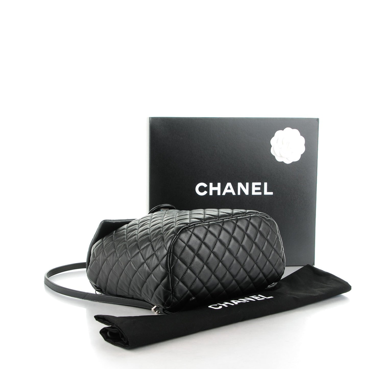 Lambskin Quilted Large Urban Spirit Backpack Black