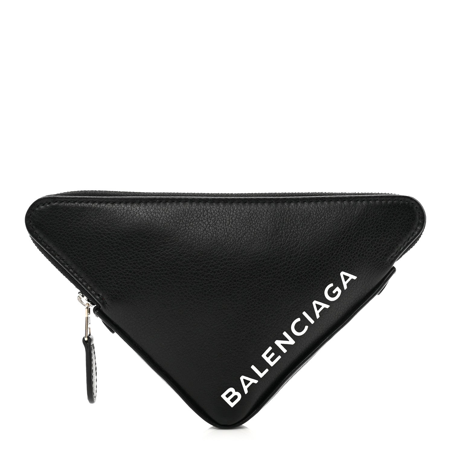 Balenciaga Shiny Day Calfskin M Triangle Pouch Black 1 of 6