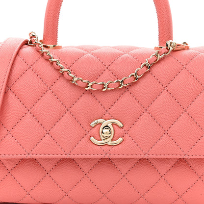 Chanel Caviar Quilted Mini Coco Handle Flap Pink 8 of 11