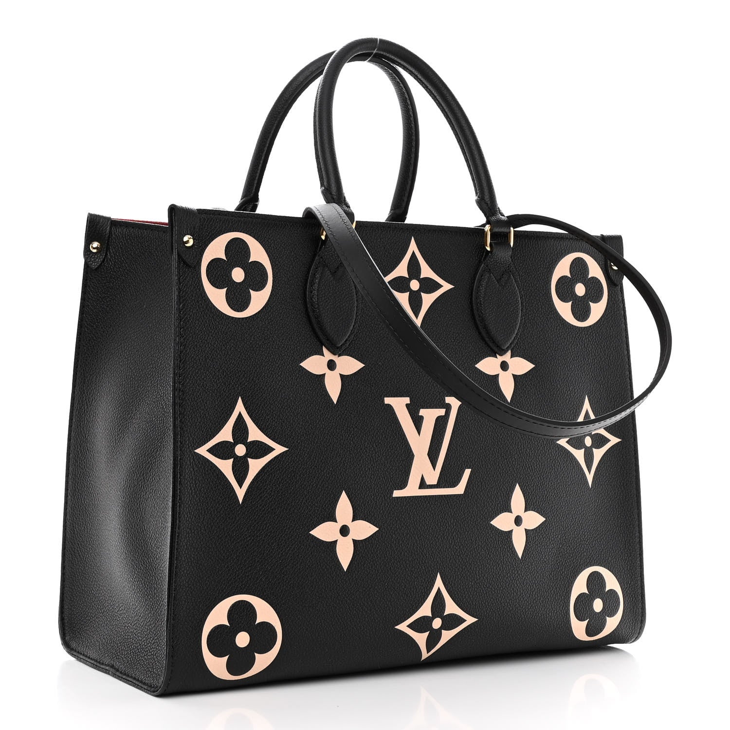 Louis Vuitton Empreinte Monogram Giant Onthego MM Black Beige 3 of 9