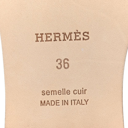 Hermes Calfskin Oran Sandals 36 Rose Petale 6 of 8