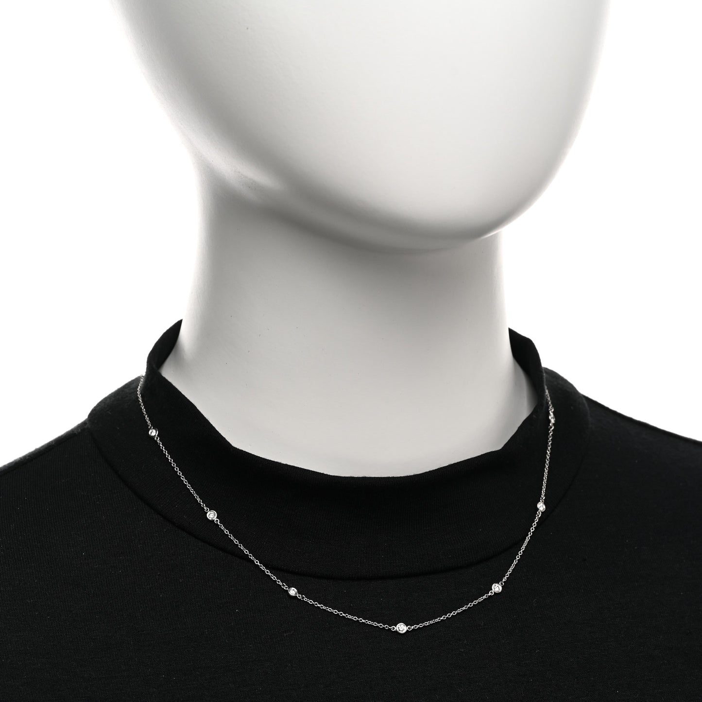 Platinum Diamond .33ctw Elsa Peretti Diamonds by the Yard Station Necklace