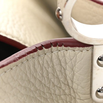 Louis Vuitton Taurillon Capucines MM Blanc Casse 10 of 13