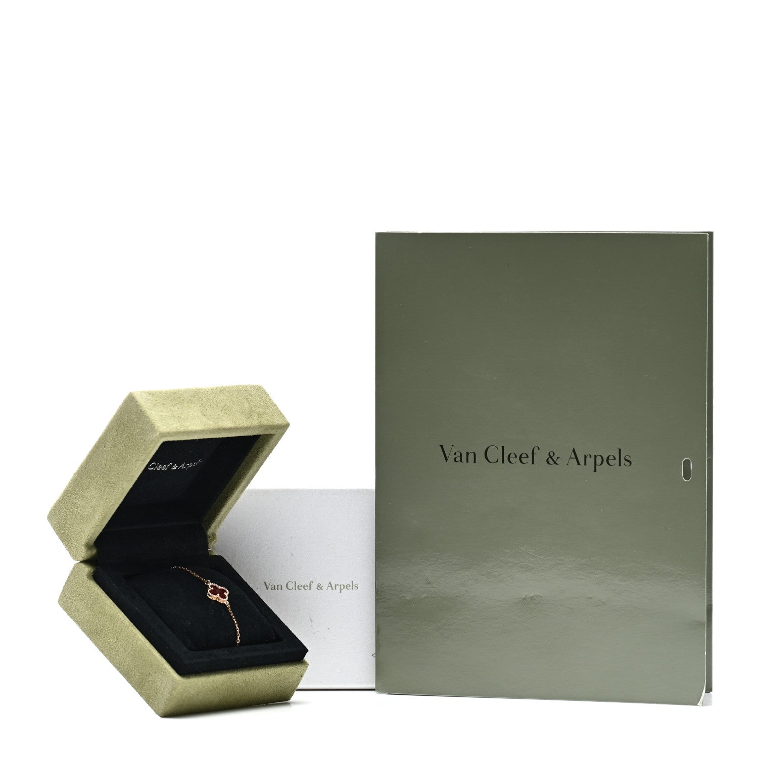 Van Cleef & Arpels 18K Rose Gold Carnelian Sweet Alhambra Bracelet 5 of 5