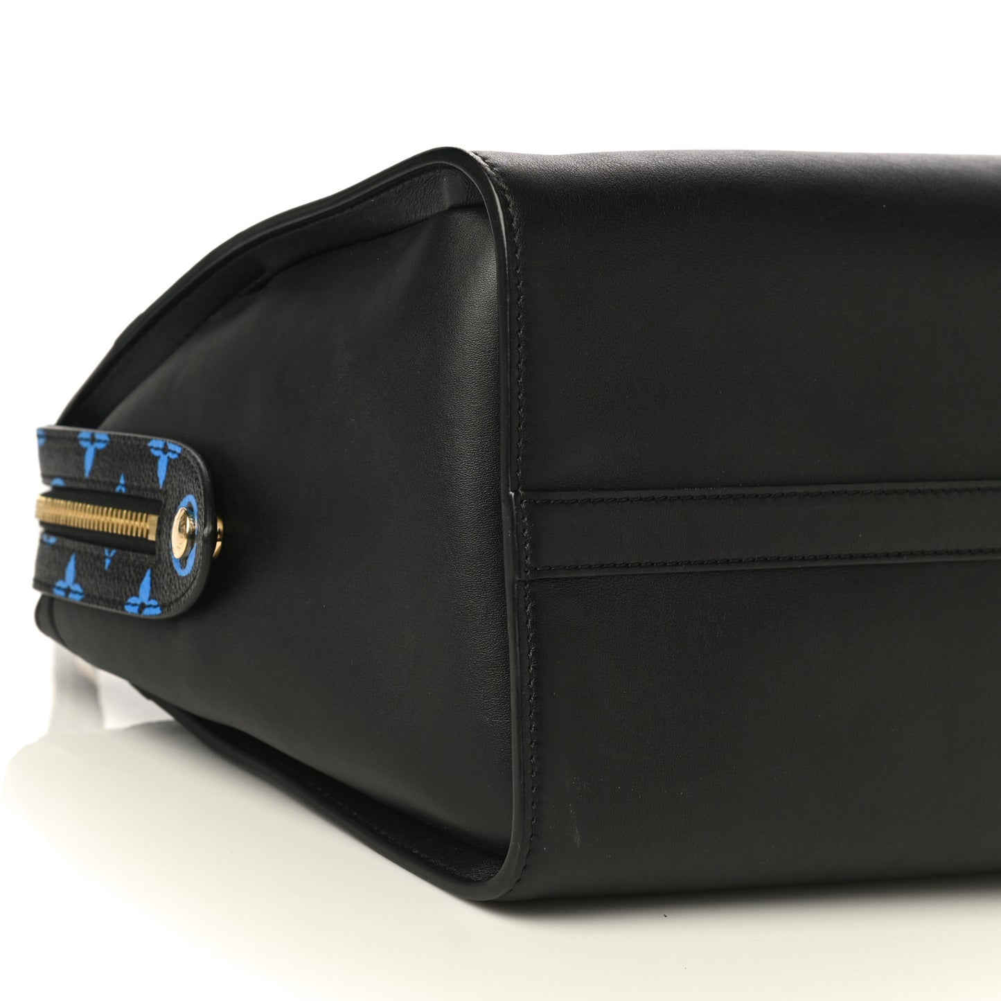 Smooth Calfskin Colored Monogram Speedy Amazon MM Blue Black