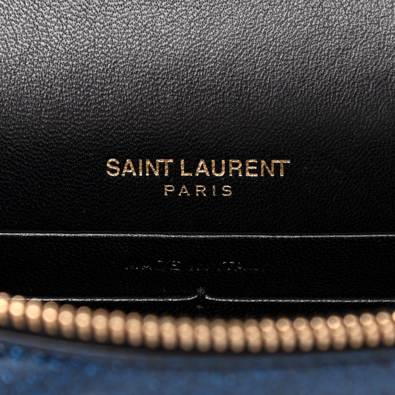 Saint Laurent Glitter Small Monogram Kate Tassel Satchel Cobalt 6 of 9