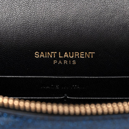 Saint Laurent Glitter Small Monogram Kate Tassel Satchel Cobalt 6 of 9