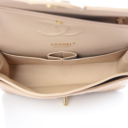Chanel Caviar Quilted Medium Double Flap Beige Clair 5 of 9